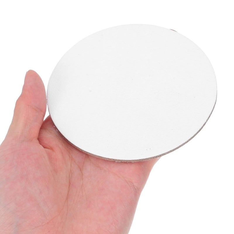 HEALLILY 8Pcs 10 Inch Round Canvas Painting Board Set for Artists White Circle Canvases for Oil Painting DIY Crafts and Art Projects - Image 2